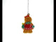 Sweet Gingerbread Girl in Festive Attire Blown Glass Christmas Ornament