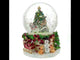 Santa's, Snowman and Canine Companions Musical Water Snow Globe