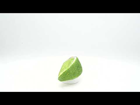 Lime Slice Mini Glass Christmas Ornament