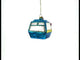 Mountain Bliss Ski Gondola - Blown Glass Christmas Ornament