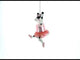 Elegant Cow Dancing Ballet Blown Glass Christmas Ornament