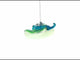 Exquisite Jeweled Blue Stingray Glass Christmas Ornament