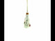 Charming Bunny with Cabbage Mini Glass Christmas Ornament