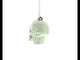 Elegantly Decorated White Skull Glass Christmas Ornament