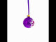 Purple Lily Blossoms Glass Ball Christmas Ornament 3.25 Inches