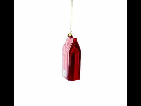 Coffee Bag Blown Glass Christmas Ornament