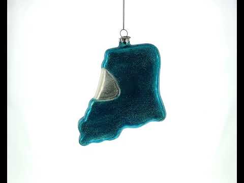 Bayou Beauty: Louisiana State Blown Glass Christmas Ornament