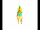 Colorful Lama Carrying Gifts Blown Glass Christmas Ornament