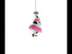 Whimsical Dancing Cow in Pink Blown Glass Christmas Ornament