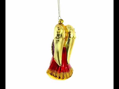 Praying Angel Blown Glass Christmas Ornament