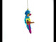 Parrot with Colorful Beads Blown Glass Christmas Ornament