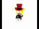 Dapper Corgi in Top Hat Blown Glass Christmas Ornament