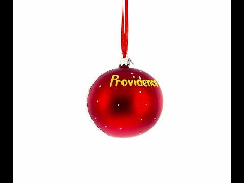 Historic Federal Hill, Providence, Rhode Island, USA Glass Ball Christmas Ornament 4 Inches