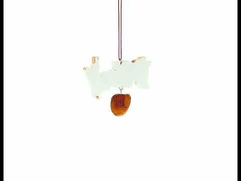 Baseball Glove and Bat Resin Christmas Ornament