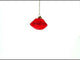 Sultry Red Lips Blown Glass Christmas Ornament