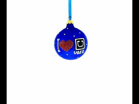 The Taxi Cab Blown Glass Ball Christmas Ornament 3.25 Inches