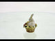White Bunny Family in Easter Basket Trinket Box Figurine 2.5 Inches