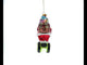 Santa Cruising on Electric Scooter Glass Christmas Ornament