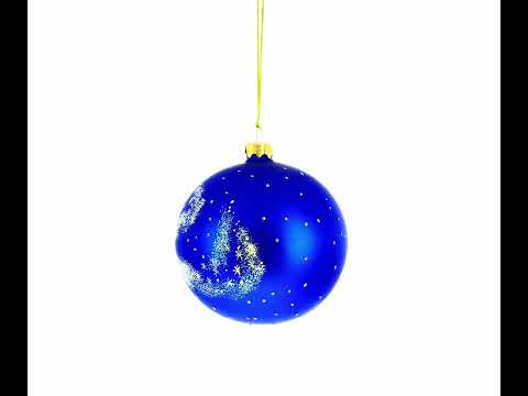 Princess Adorned with a Floral Crown on Luxurious Blown Glass Ball Christmas Ornament 4 Inches