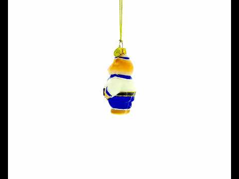 Bear the Sailor Mini Glass Christmas Ornament