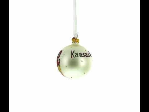 Kansas City, Missouri Glass Ball Christmas Ornament 3.25 Inches