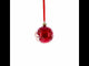 Red Lilies Glass Ball Christmas Ornament 3.25 Inches