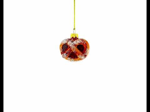 Salty Pretzel Mini Glass Ball Christmas Ornament