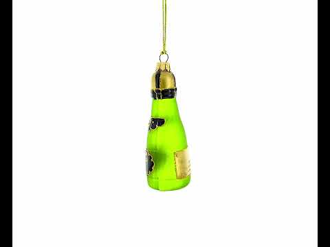 Bottle of Sparkling Wine Champagne Mini Glass Christmas Ornament