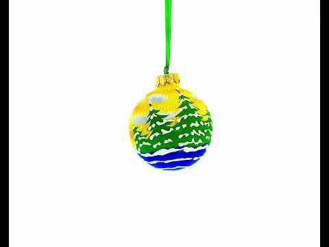 Prostokvashino Animated Tales Blown Glass Ball Christmas Ornament 3.25 Inches