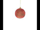 Elegant Red and Radiant Gold Ribbed - Blown Glass Christmas Ornament