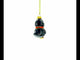 Penguin with Red Bow Mini Glass Christmas Ornament