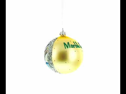 Marble Caves, Argentina Glass Ball Christmas Ornament