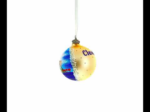 Rock & Roll Hall of Fame, Cleveland, Ohio, USA Glass Ball Christmas Ornament 3.25 Inches