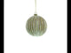 Antique-Style Ribbed Blown Glass Ball Christmas Ornament