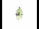 Purple Drops Glass Egg Christmas Ornament 4 Inches