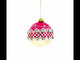 Elegant Laced Pink Blown Glass Christmas Ornament