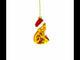 Dog Holding Stocking Mini Glass Christmas Ornament