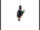 Cute Penguin in Black Hat Blown Glass Christmas Ornament