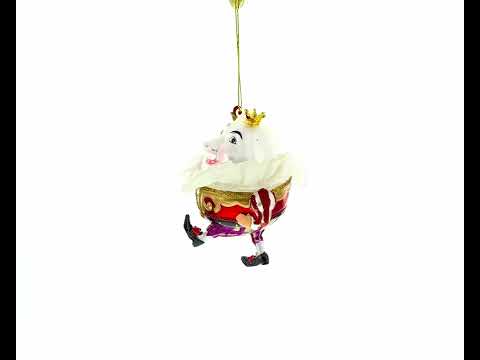 Regal Egg King Blown Glass Christmas Ornament