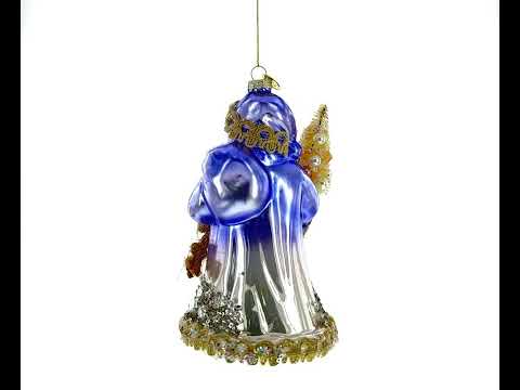 Did Moroz with Rope Blown Glass Christmas Ornament