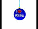 Baseball Blown Glass Ball Christmas Ornament 4 Inches