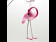 Pink Flamingo Blown Glass Christmas Ornament