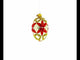 Red Jeweled Stars on White Glass Egg Ornament 4 Inches