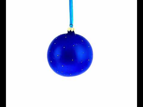 Playful Cat & Dog Blown Glass Ball Christmas Ornament 4 Inches