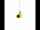 Double Cherries Blown Glass Christmas Ornament