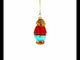 Monkey with Ice Cream Mini Glass Christmas Ornament