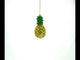 Shiny Pineapple Blown Glass Christmas Ornament