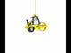 Road Roller Blown Glass Christmas Ornament