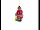 Santa with Gift-Filled Bag Blown Glass Christmas Ornament