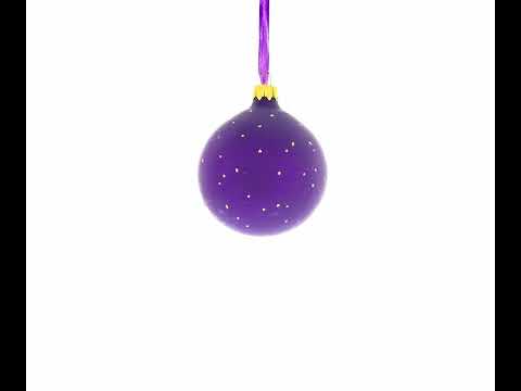 Playful Kitten with Yarn Blown Balls Glass Christmas Ornament 3.25 Inches